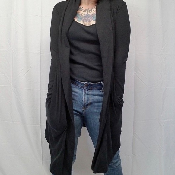 Sweaters - Athlete black Open Front Cardigan Size L